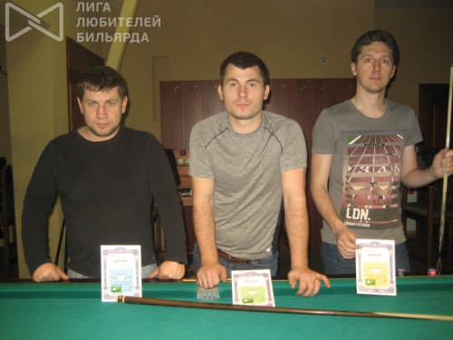 После трех турниров лидерство в рейтинге Кубка-2017 захватил Сергея Душков (посередине)