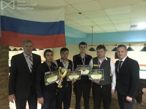 Победители Суперфинала Кубка ПФО - Чемпионата округа 2018: Эйнар Замалеев, Артем Саетгалеев, Александр Юдин, Сергей Мансуров