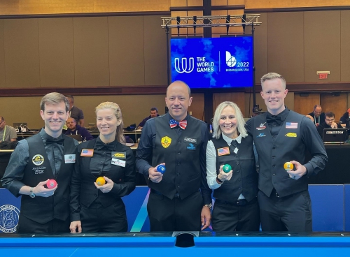 Американские участники турниров по пулу на 11-х Всемирных играх