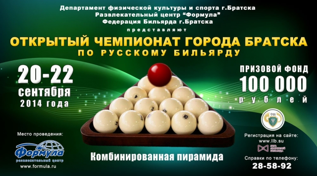 Открытый чемпионат г.Братска по Комбинированной пирамиде