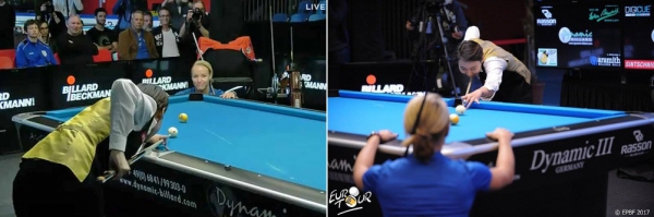 Ясмин Оушан проверяет точность прицеливания Чэнь Шимин по «золотой» девятке