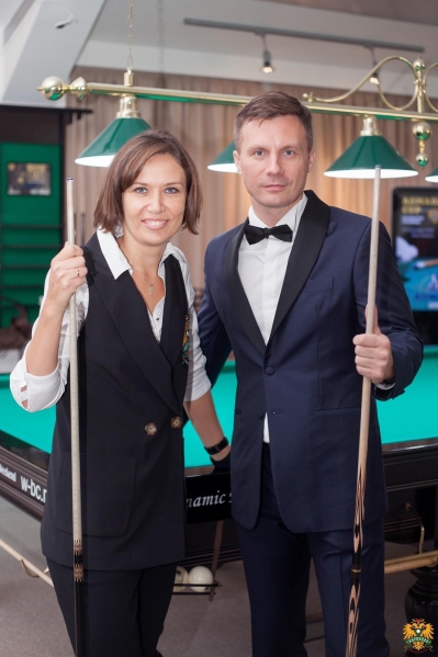 Анна Мажирина и Дмитрий Кашинцев, бильярдный клуб «Абриколь» 2020 г.